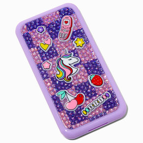 Y2K Unicorn Purple Bling Cellphone Makeup Palette,