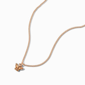 Gold-Tone Butterfly Birthstone Pendant Necklace - November,