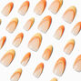 Monochromatic Orange Tip Stiletto Vegan Faux Nail Set - 24 Pack,