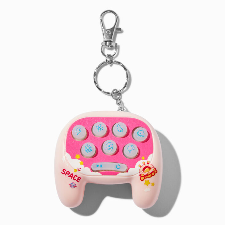 Pink Whack-A-Mole Game Controller Keychain,