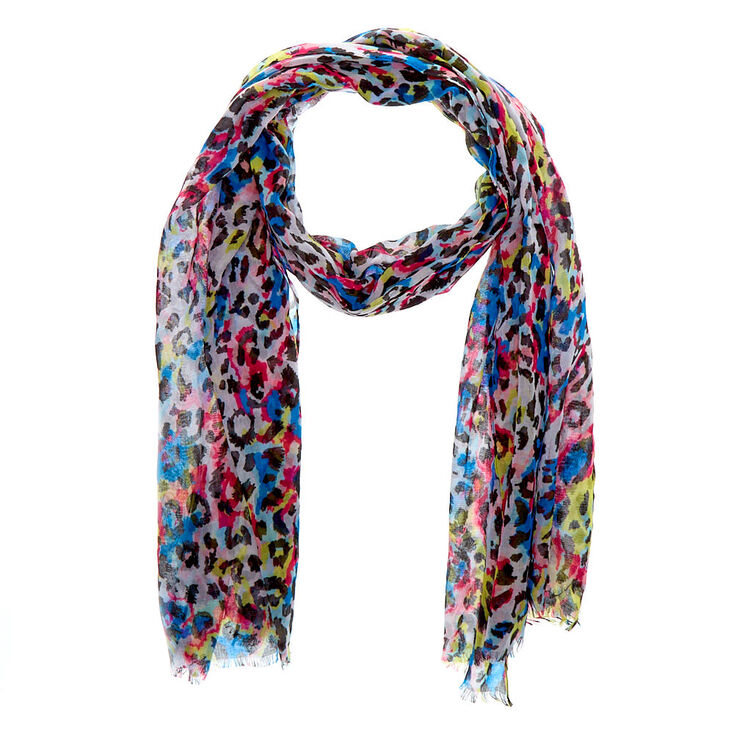 Rainbow Leopard Fashion Scarf,
