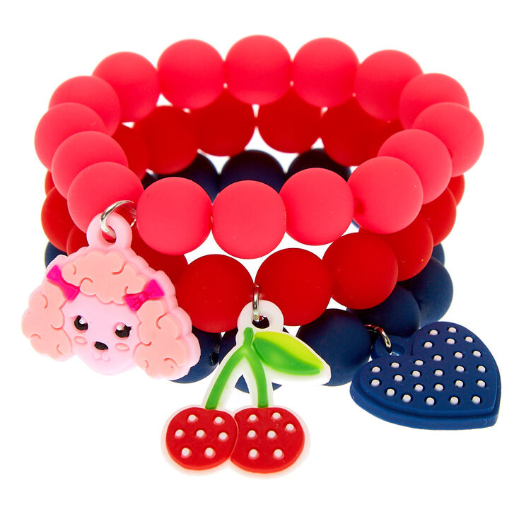 Claire's Bracelets élastiques perlés Club Claire's - Lot de 3