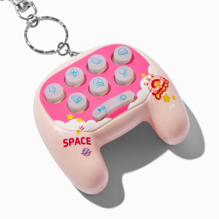 Pink Whack-A-Mole Game Controller Keychain,