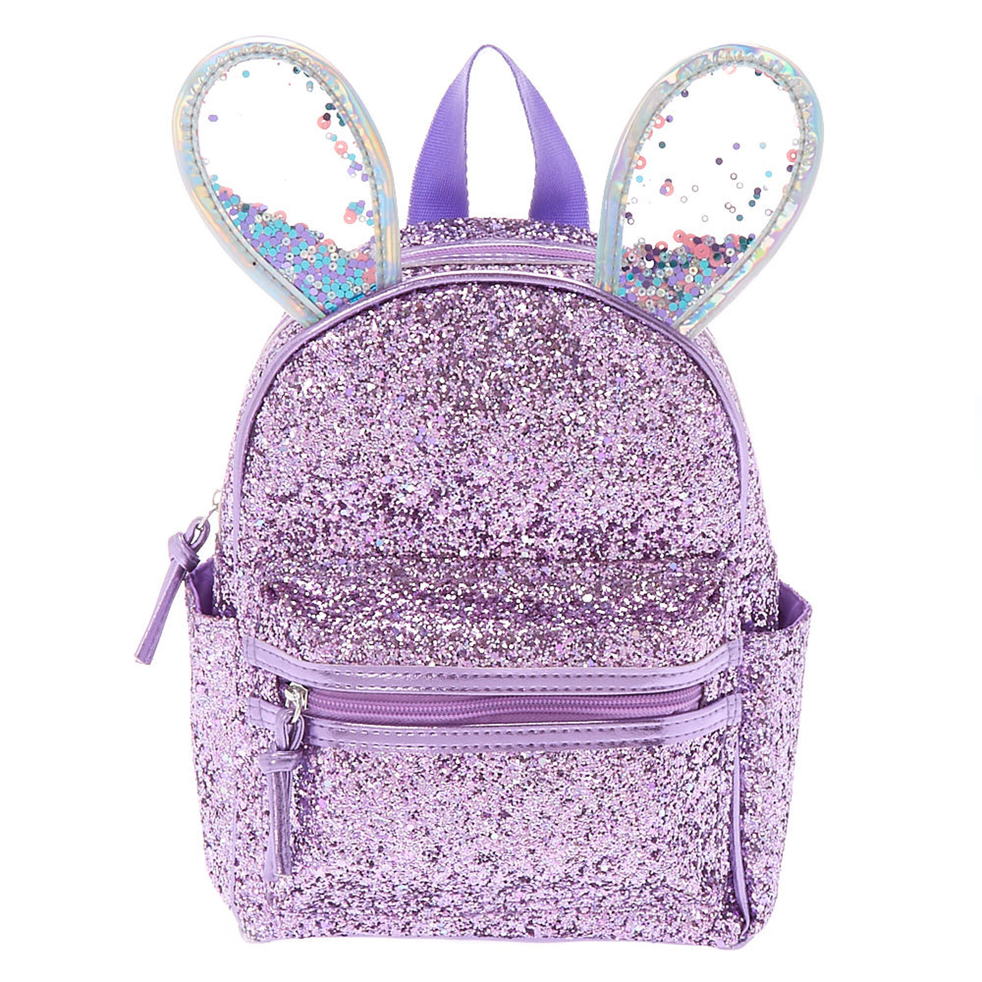Bella the Bunny Glitter Mini Backpack - Lilac Purple | Claire&#39;s
