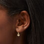 Gold 1&#39;&#39; 8MM Ball Drop Earrings,