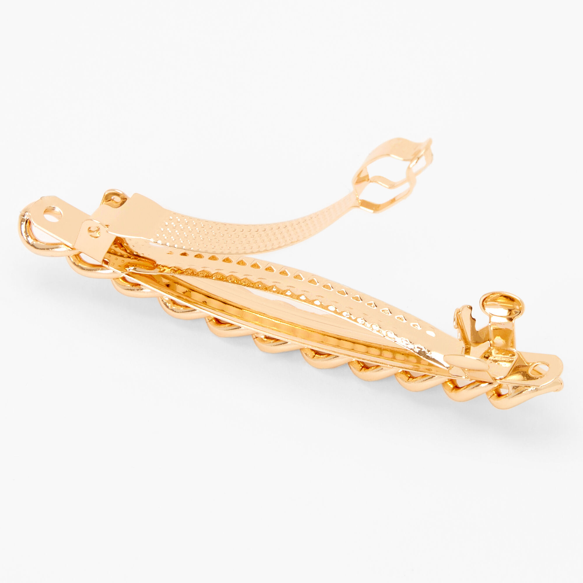 Gold Chain Hair Barrette,