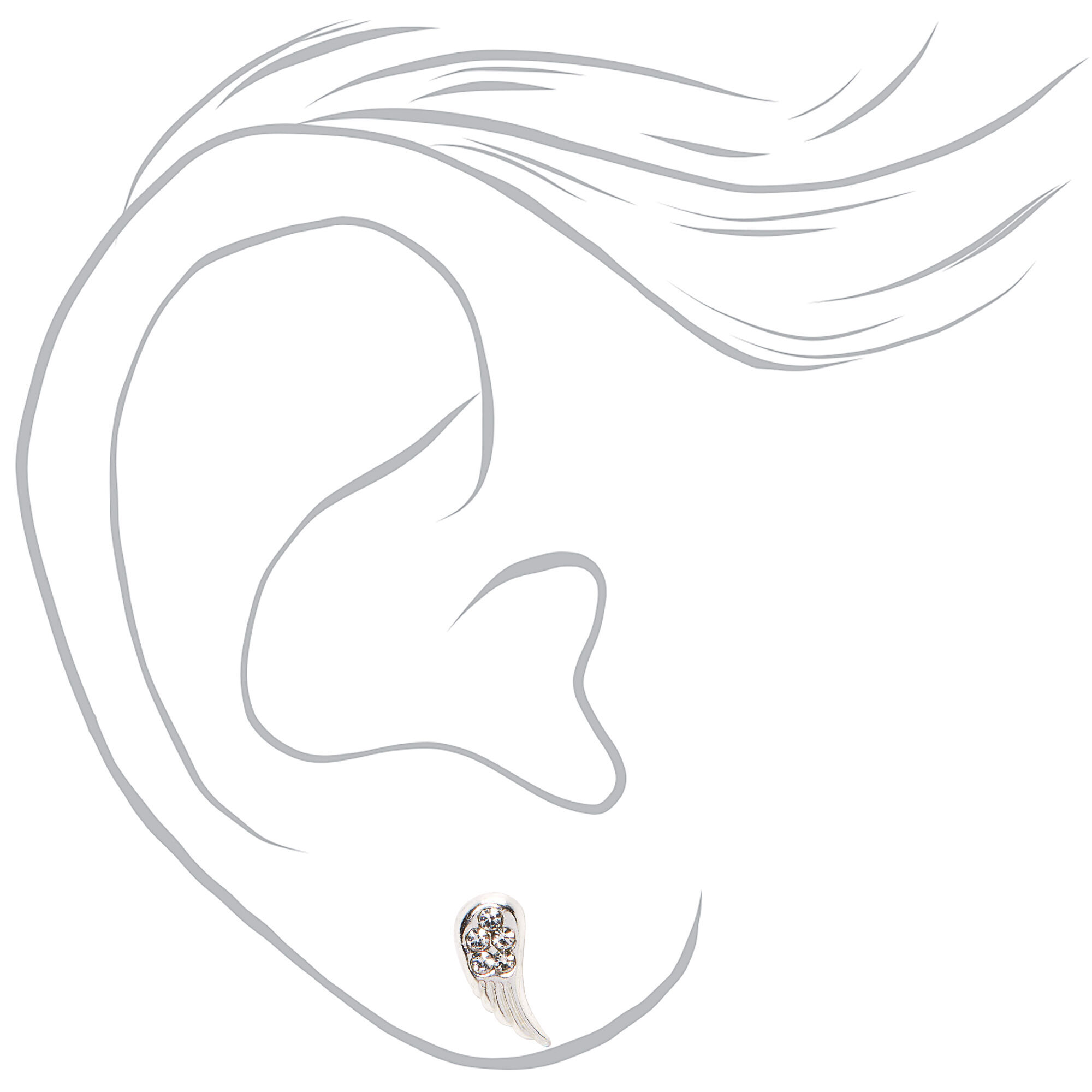 Angel wing earrings claire's deals