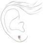 Sterling Silver Crystal Angel Wing Stud Earrings,