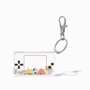 Console Conrtoller Water-Filled Glitter Keychain,