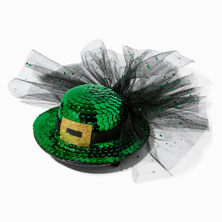 St. Patrick&#39;s Day Sequin Hat Hair Clip,