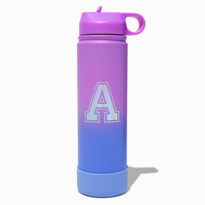 Varsity Initial Stainless Steel Water Bottle - A,