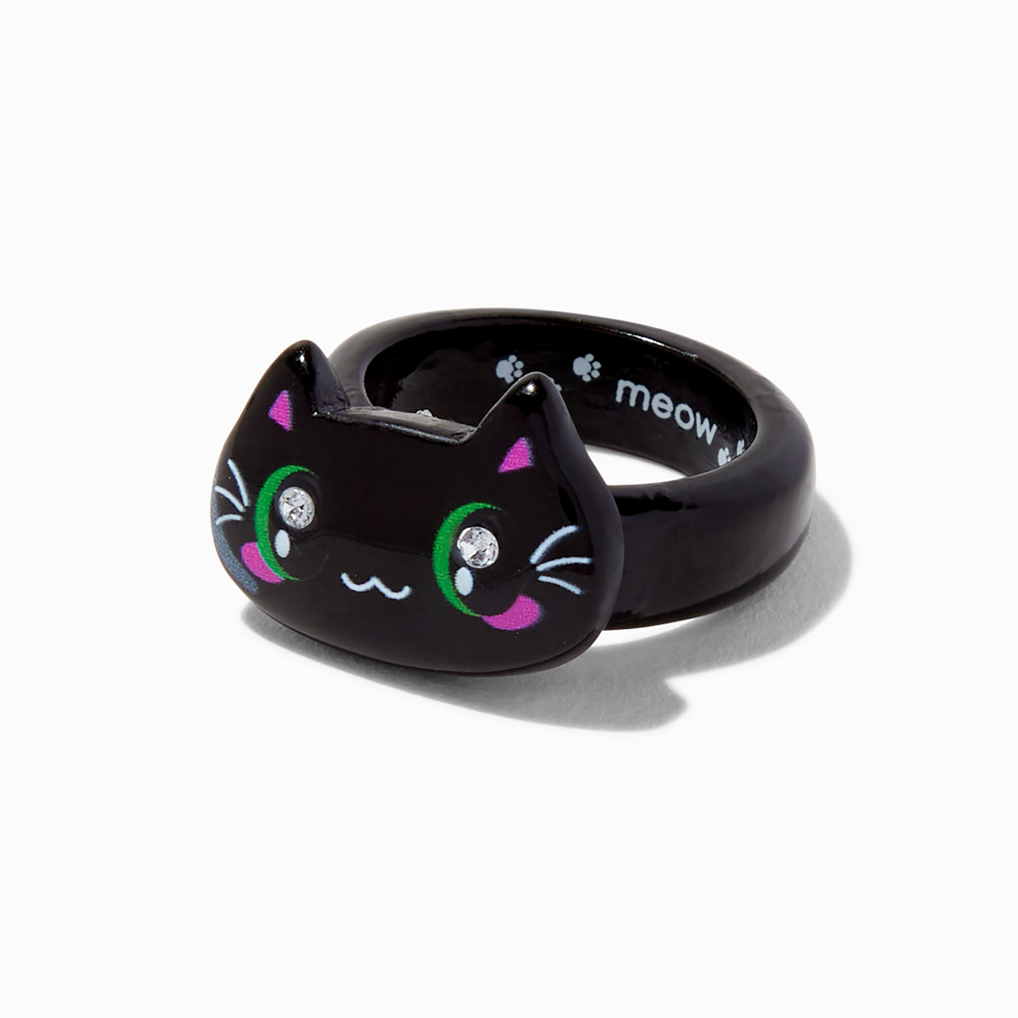 View Claires Cat Ring Black information