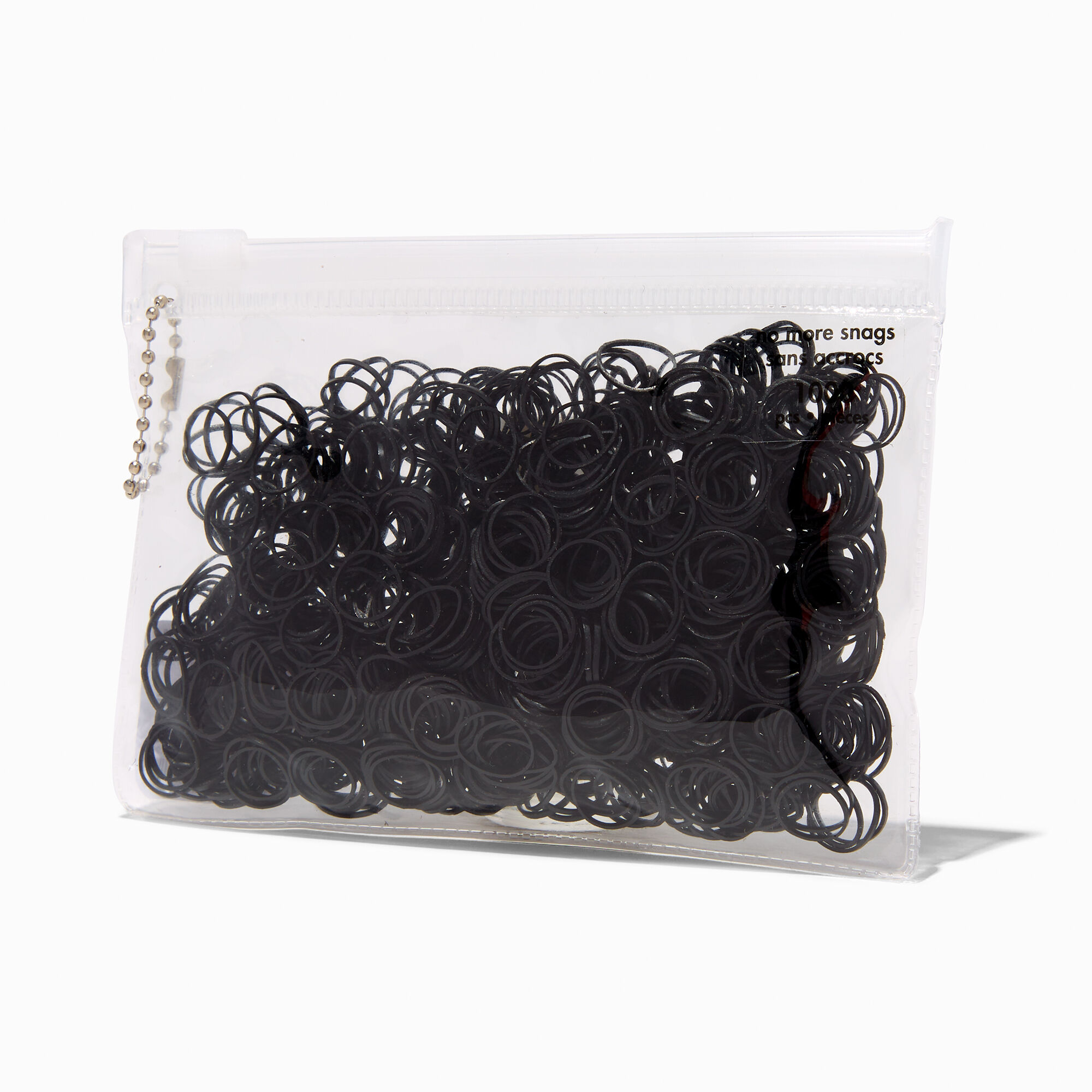 View Claires No More Snag Mini Hair Elastics 1000 Pack Black information