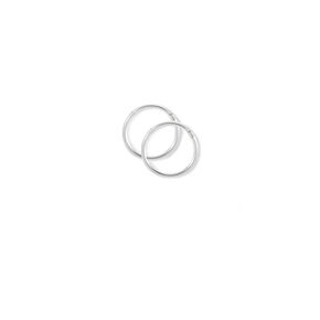 C LUXE by Claire&#39;s Sterling Silver 12MM Hoop Earrings,