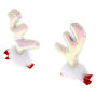 Holographic Reindeer Antler Hair Snap Clips - 2 Pack,