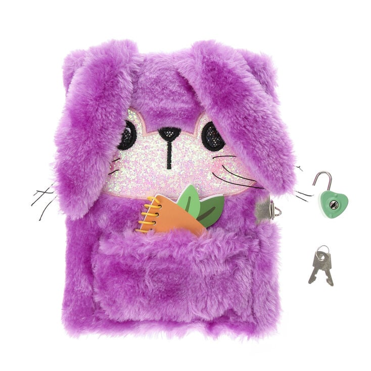 Purple Soft Bunny Lock Notebook,