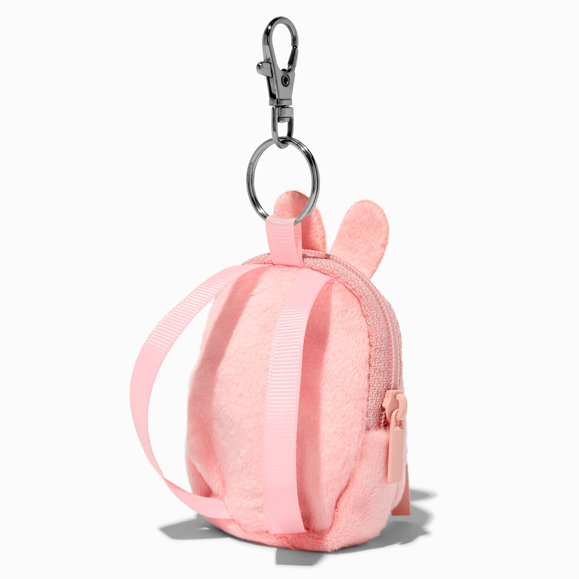 Pink Bunny Mini Backpack Keyring,