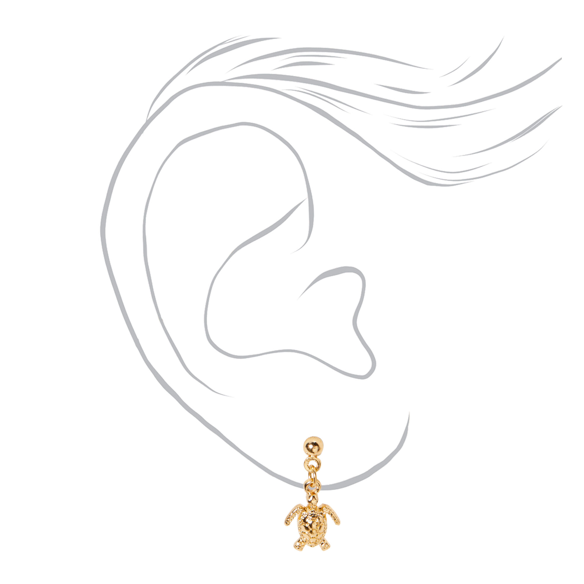 Gold Flamingo Mixed Earrings & Ear Cuff Set (6 Pack),