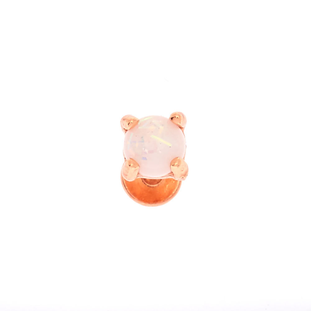 Rose Gold 16G Opal Helix Earrings - 3 Pack,