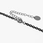 Halloween Stone Skeleton Hands Necklace - Black,