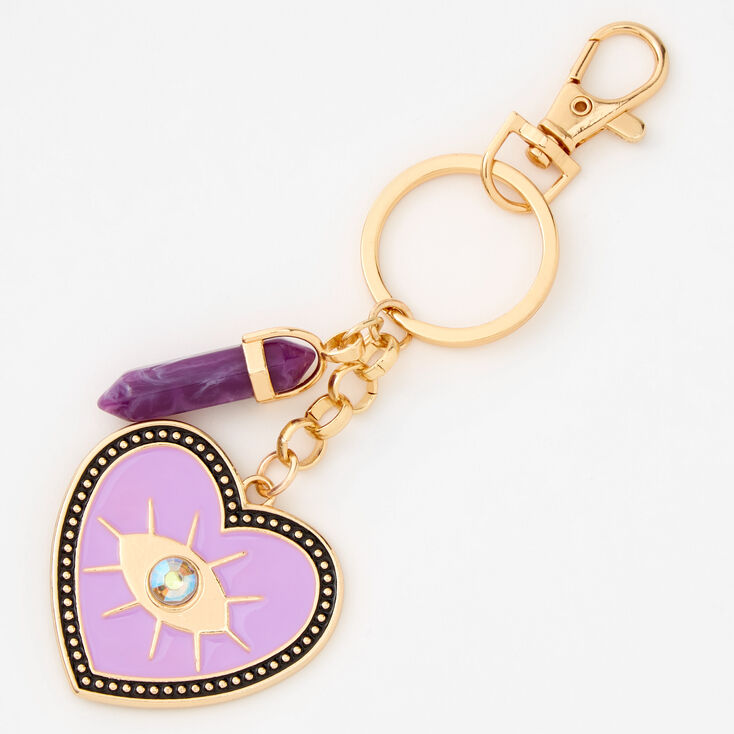 Louis Vuitton Purple Monogram Heart Pendant Necklace