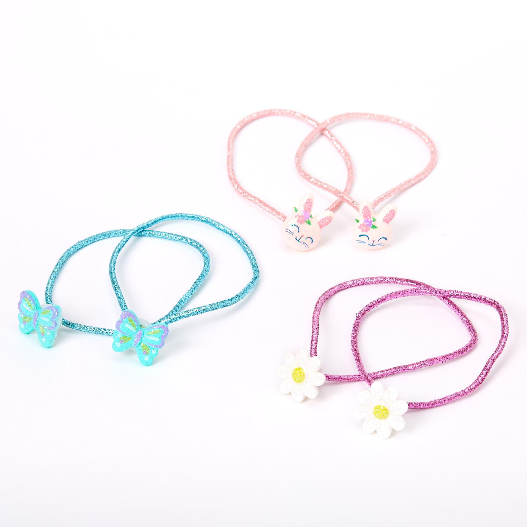 Claire's Club Spring Hair Ties - 6 Pack,