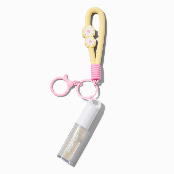Yellow Daisy Lip Gloss Keychain,
