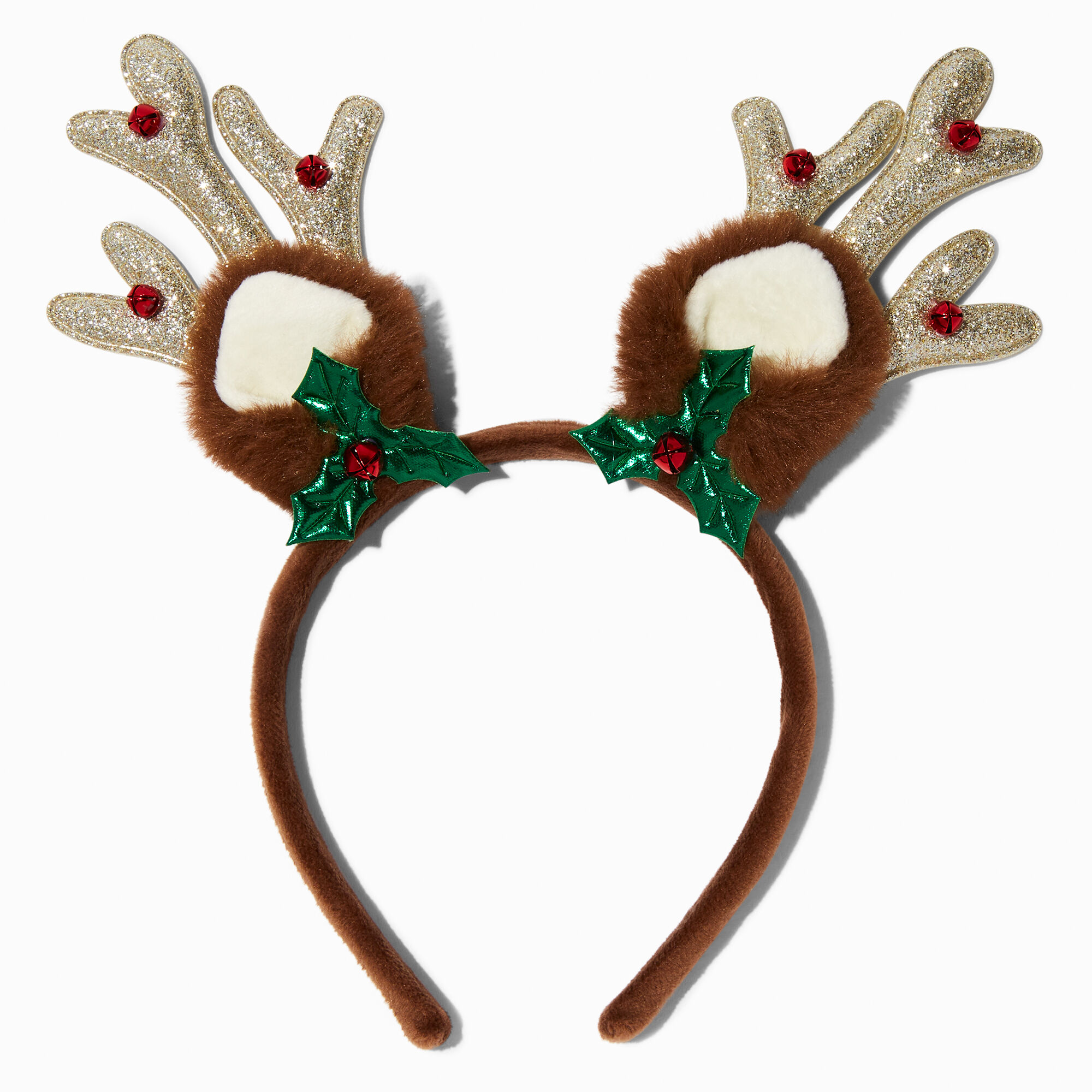 View Claires Sparkle Furry Reindeer Antlers Gold information
