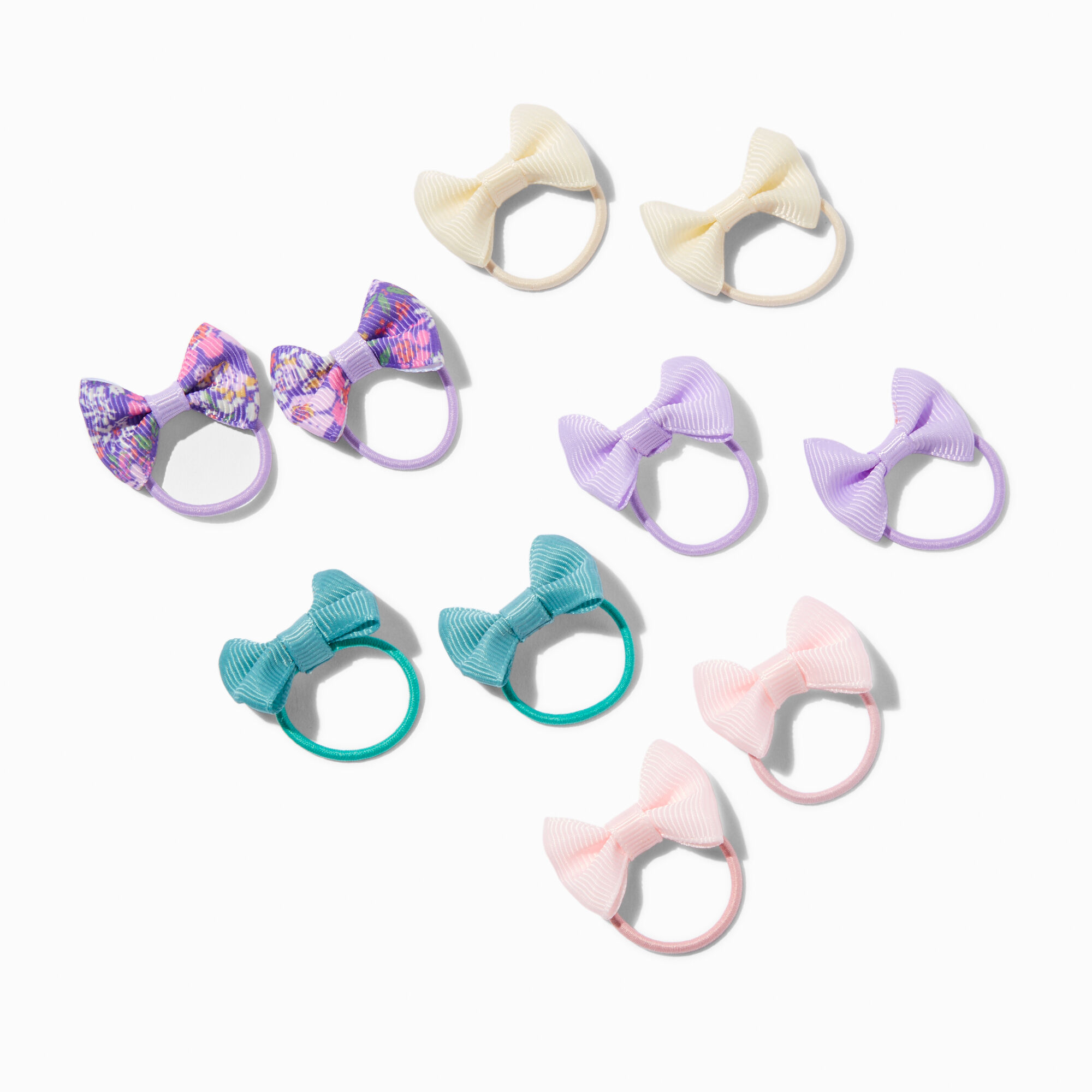 View Claires Club Pastel Bow Hair Ties 10 Pack information
