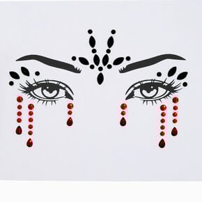 Black &amp; Red Drip Eye Gems,