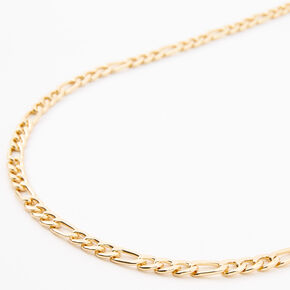 Gold Figaro 20&quot; Chain Link Necklace,