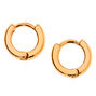 Gold 10MM Huggie Hoop Earrings,