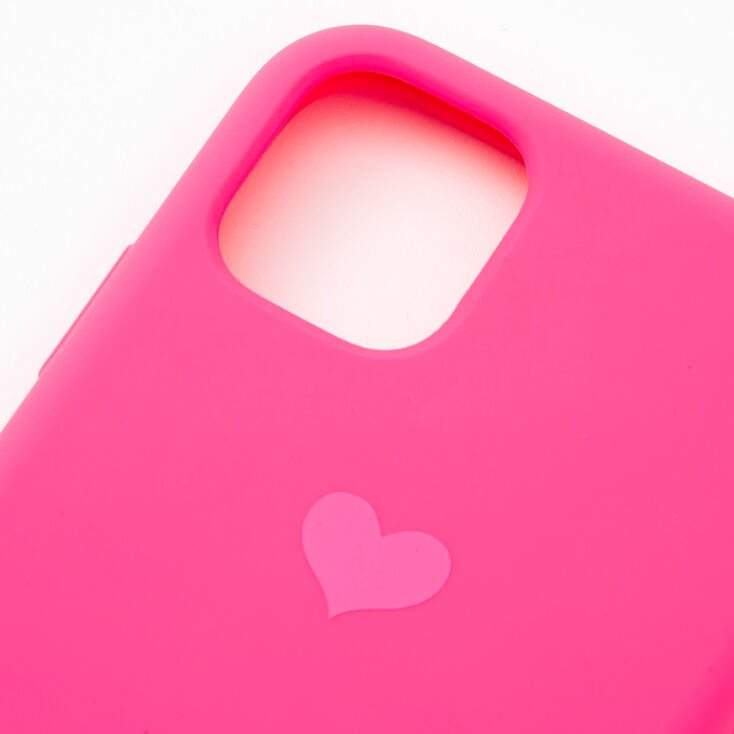 Coque de portable c&oelig;ur rose fluo - Compatible avec iPhone&reg;&nbsp;11,