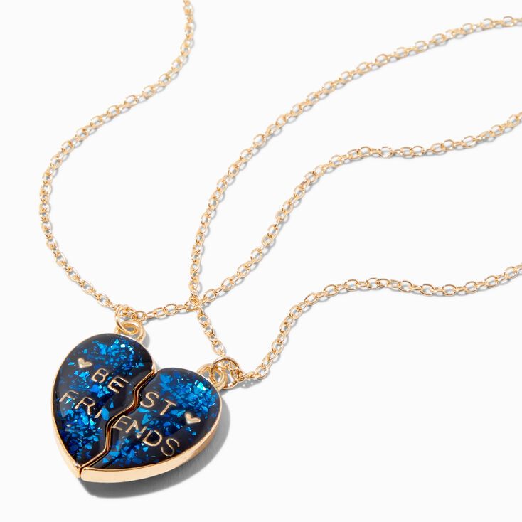 Best Friends Heart Pendant Necklaces - 2 Pack,