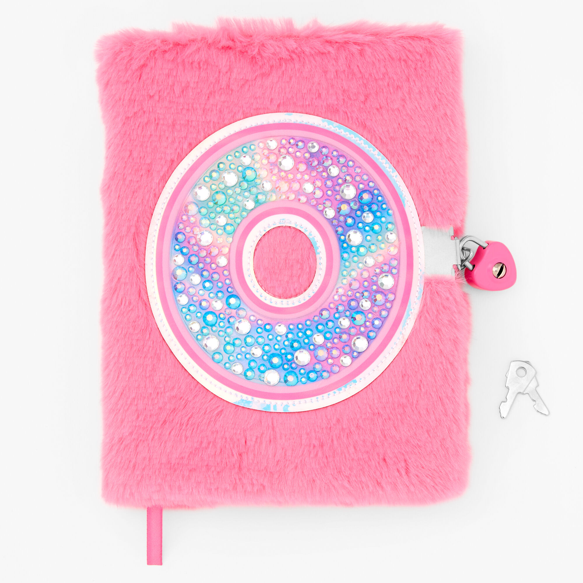 Bejeweled Initial Fuzzy Lock Diary - O,