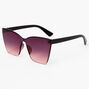 Black Slim Cateye Sunglasses,