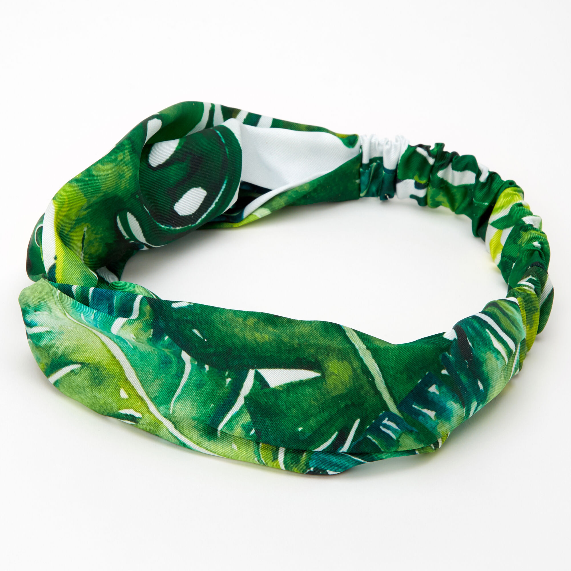 Palm Leaf Print Twisted Headwrap,