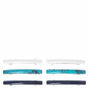 Barrettes effet marbr&eacute;es couleur turquoise, bleu marine et blanc,