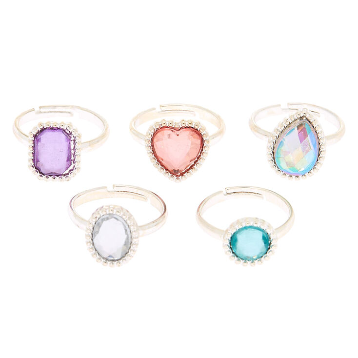 Claire&#39;s Club Crystal Rings - 5 Pack,