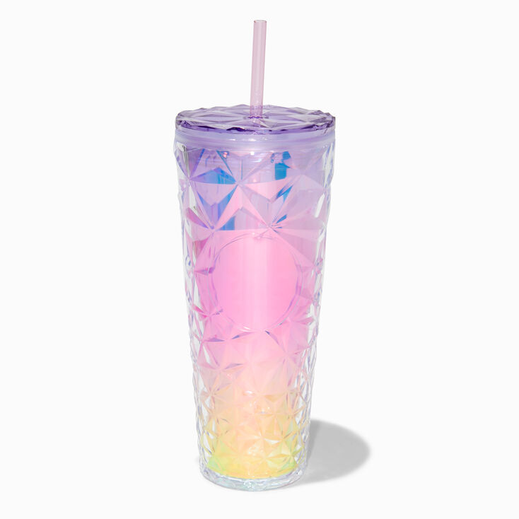 Pink Ombr&eacute; Faceted Tumbler,