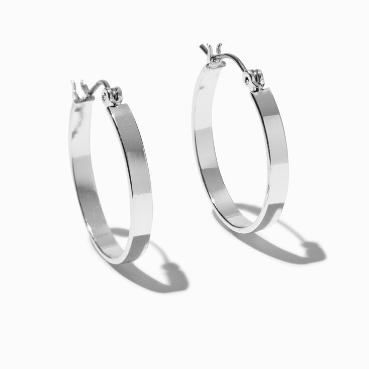 Silver-tone 20mm Hoops,