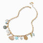 Light Blue Beach Charm Choker Necklace,