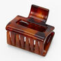 Small Rectangle Tortoiseshell Hair Claw - Brown,