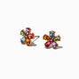 Pastel Crystal Daisy Stud Earrings,