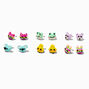 Adorable Animal Face Stud Earrings - 6 Pack,