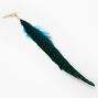 Blue Feather Hair Barrette,