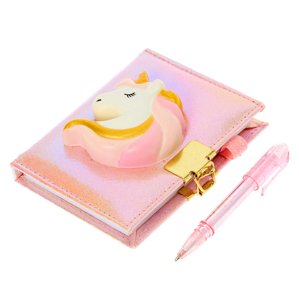 Journal intime à cadenas licorne spongieuse Club Claire’s - Rose,