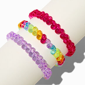 Claire&#39;s Club Rainbow Balloon Stretch Bracelets - 3 Pack,