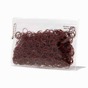 Brown No More Snag Mini Hair Elastics - 1000 Pack,