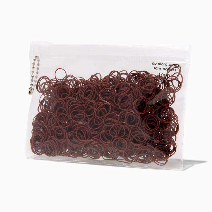 Brown No More Snag Mini Hair Elastics - 1,000 Pack,